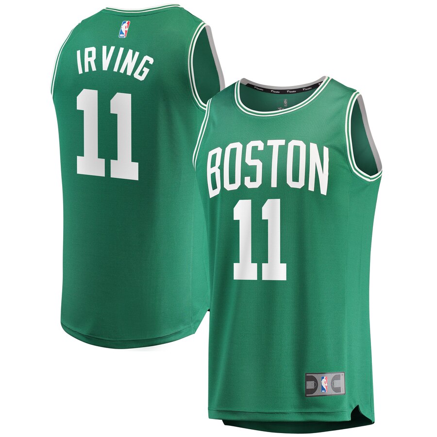 Men's Boston Celtics Kyrie Irving #11 Fast Break Fanatics Branded Kelly Green Replica Player Icon Edition Jersey 2401OFVB